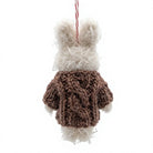 Felt Wool Rabbit Ornament with Green Headband Handmade Indoor Decoration – view 4