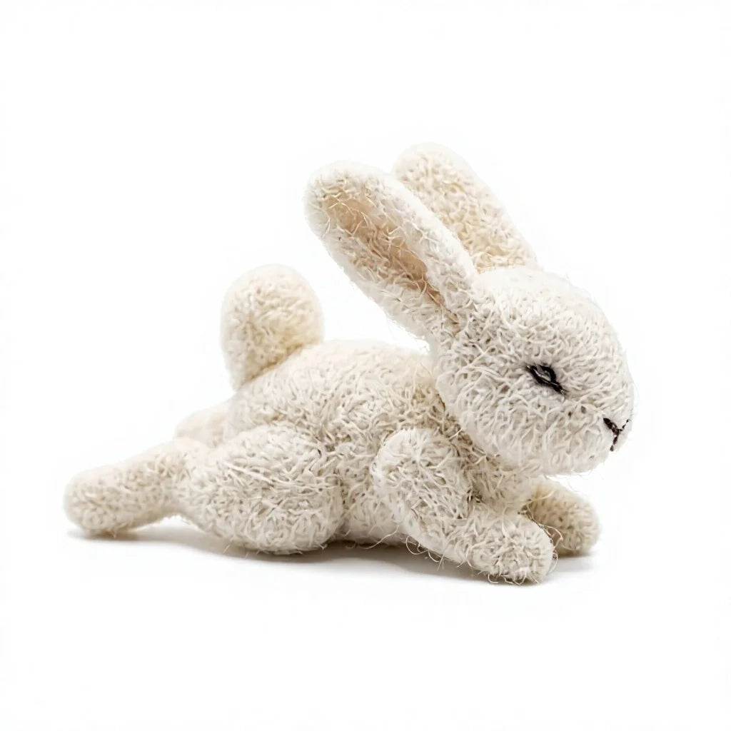 Felt Wool Sleeping Bunny Small Animal Shape Christmas Decoration Indoor Cute Style Tabletop Mount – view 2