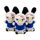 Felt Wool Bunny Doll with Pink Bow and Blue Dress Small Cartoon Animal Decor – handmade by Best Himalaya