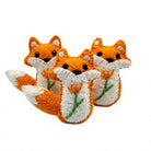 Felt Wool Fox Ornament with Flower Embroidery Small Animal Shape Wall Hanging Christmas Decoration – handmade by Best Himalaya