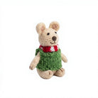 Felt Wool Christmas Mouse Ornament with Green Sweater and Red Scarf Wall Hanging Decor – view 3