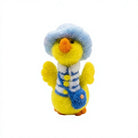 Felt Wool Duckling with Blue Hat and Satchel Small Animal Shape Christmas Indoor Decor – view 2