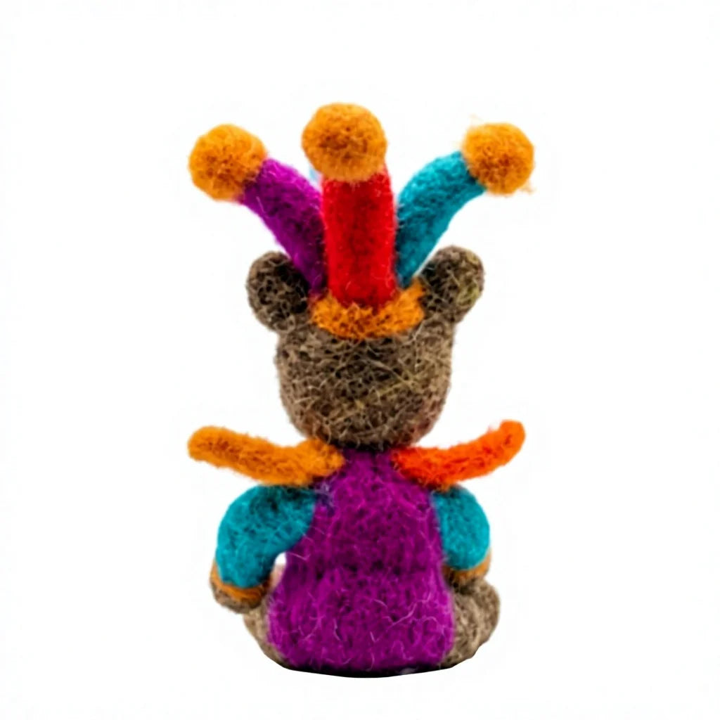 Felt Wool Jester Monkey Christmas Handmade Cartoon Animal Indoor Holiday Decor – view 4