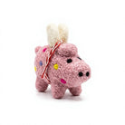 Felt Wool Pig Ornament Pink Multi Color Polka Dot Cartoon Animal Christmas Decoration – view 2