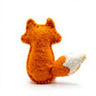 Felt Wool Fox Ornament with Flower Embroidery Small Animal Shape Wall Hanging Christmas Decoration – view 4