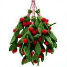 Felt Wool Mistletoe Garland with Red Berries Decorations – handmade by Best Himalaya
