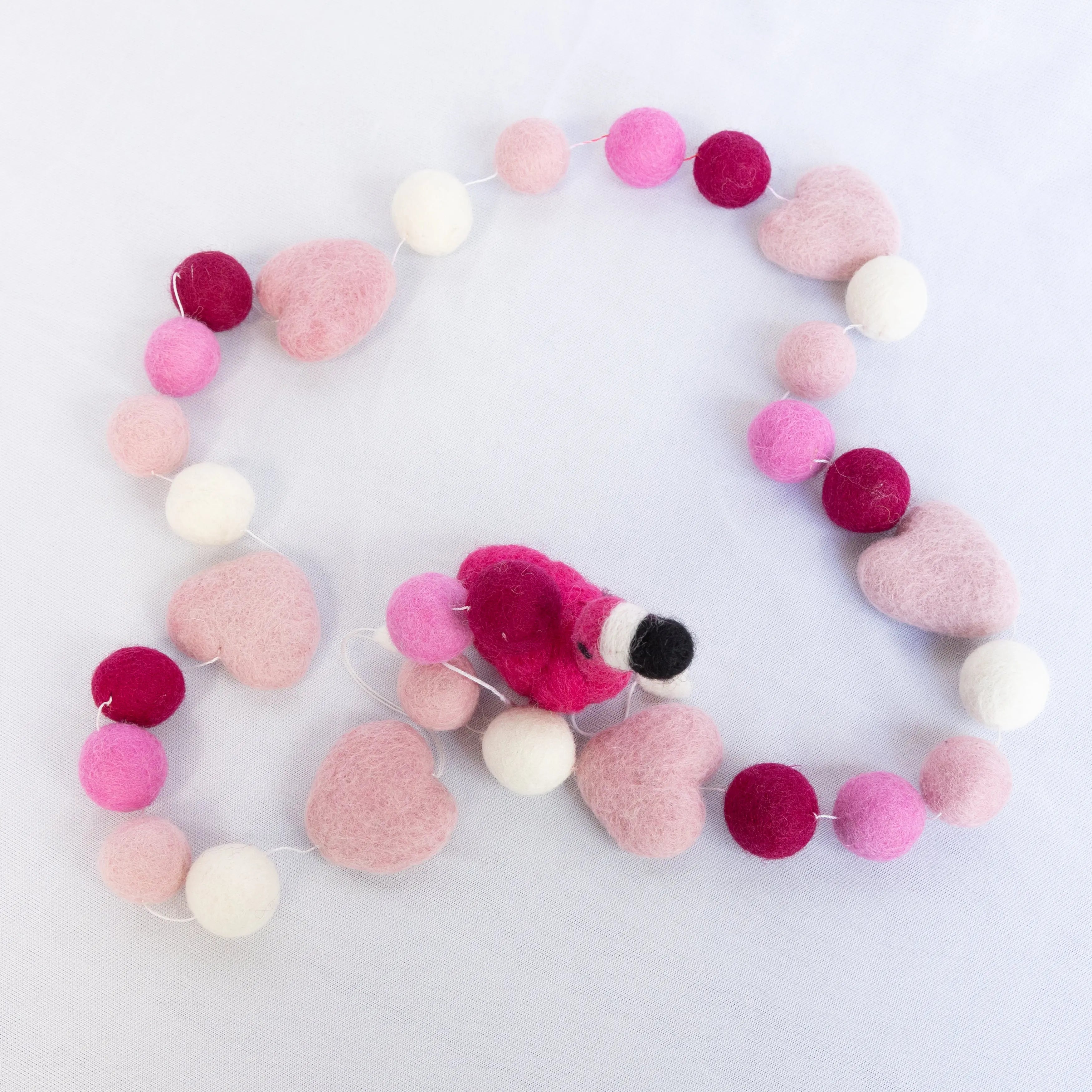 Handcrafted Mix Felt Ball Garland Sustainable Home and Party Decor - Best HimalayaBest Himalaya