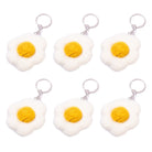 Handmade Felt Smiley Omelette Keyring – Colorful Keychain – Cute Gift or Bag Accessory Best Himalaya