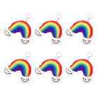 Handmade Felt Smiley Rainbow Keyring – Colorful Keychain – Cute Gift or Bag Accessory Best Himalaya