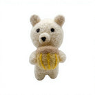 Felt Wool Bear with Honey Pot Ornament Animal Decor Small Cartoon Christmas Decor – view 2