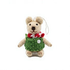 Felt Wool Christmas Mouse Ornament with Green Sweater and Red Scarf Wall Hanging Decor – view 2