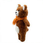 Felt Wool Knitted Teddy Bear with Red Scarf Small Animal Christmas Decoration – view 3
