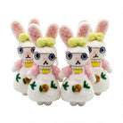 Felt Wool Christmas Meadow Scholar Bunny Artisan Hanging Ornament – handmade by Best Himalaya
