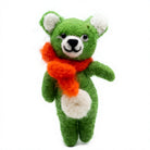 Felt Wool Green Felt Bear Ornament with Orange Scarf Wall Hanging Christmas Decoration – view 3