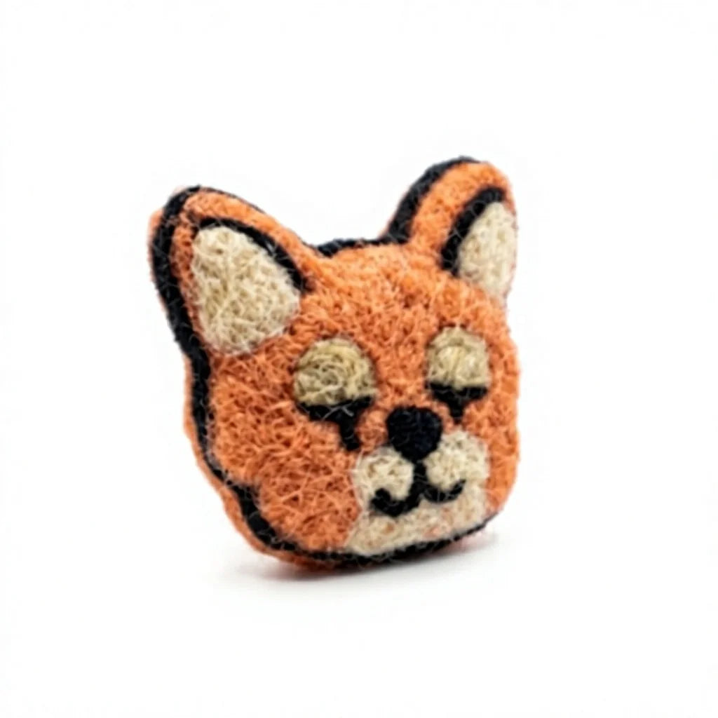 Felt Wool Corgi Face Ornament Cartoon Animal Christmas Tree Decoration – view 3
