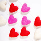 Heart Garland – Handmade in Nepal | Red, White & Pink Wool Felt Hearts for Valentine’s Day, Romantic Mantle & Love-Themed Décor Best Himalaya