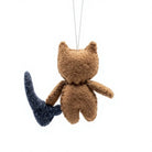 Felt Wool Cat and Mouse Ornament Set Needle Felted Animal Hanging Decor – view 4
