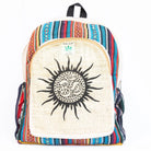 Hemp Backpack Sun & Ohm Needled Pattern - Best Himalaya