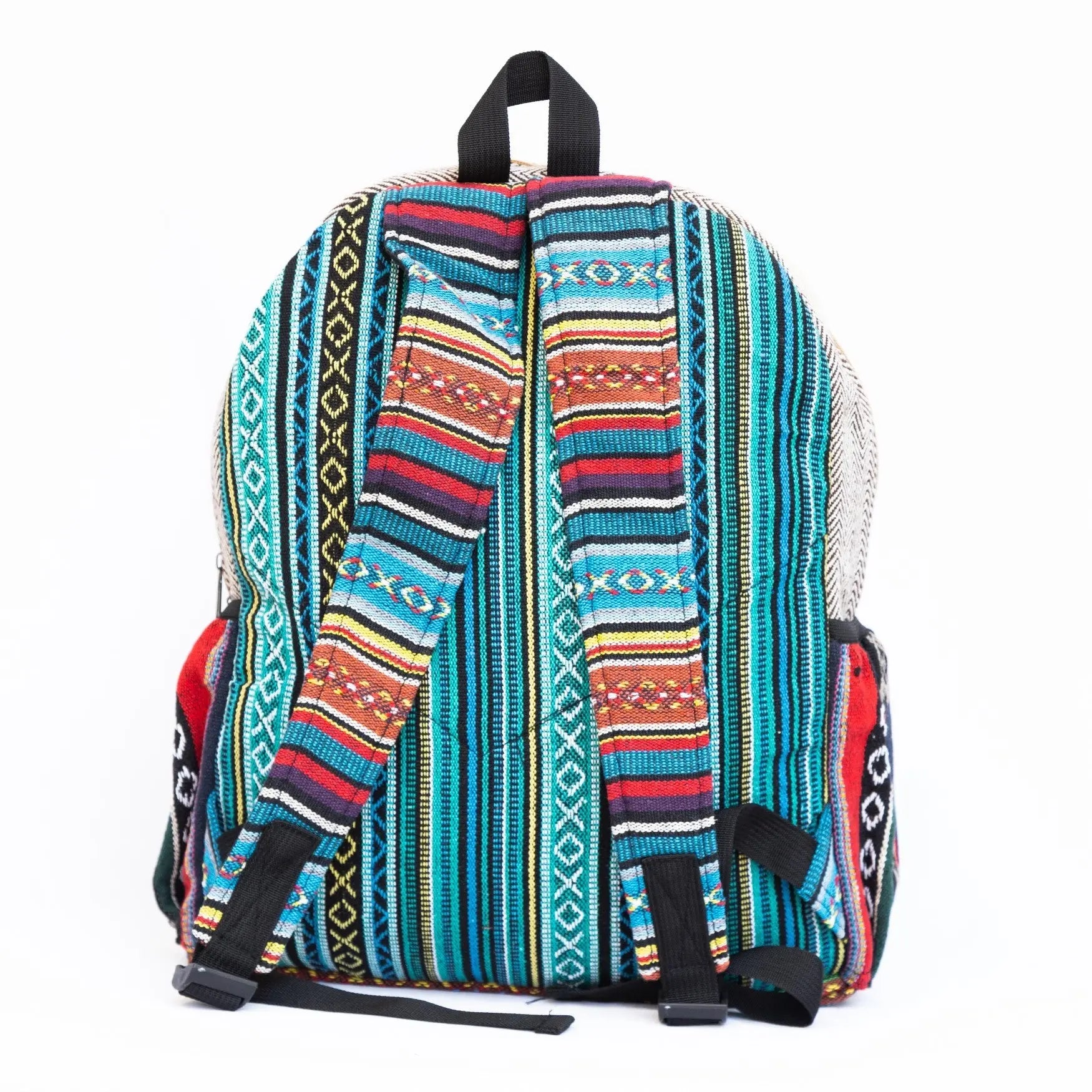 Hemp Backpack Sun & Ohm Needled Pattern - Best Himalaya