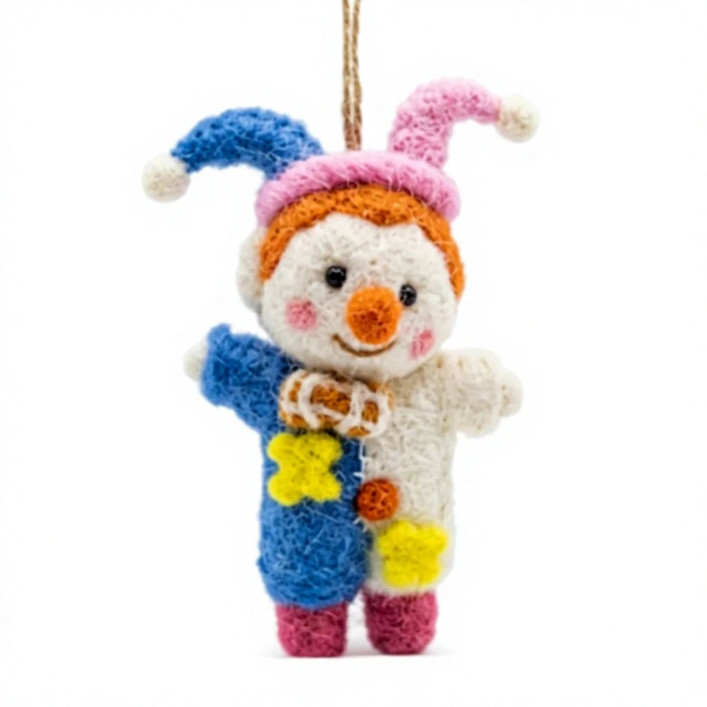Felt Wool Clown Doll Christmas Decoration Small Cartoon Indoor Ornament – view 2
