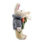 Felt Wool Bunny Rabbit Christmas Decoration with Flower – view 3
