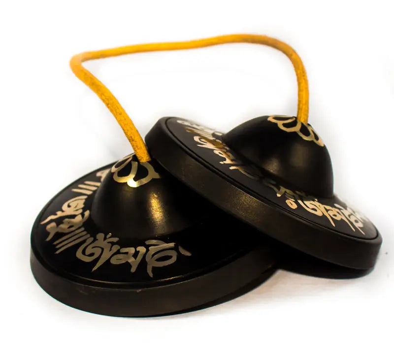 High Quality Special Mantra Etching Bronze tingsha cymbal - Best HimalayaBest Himalaya