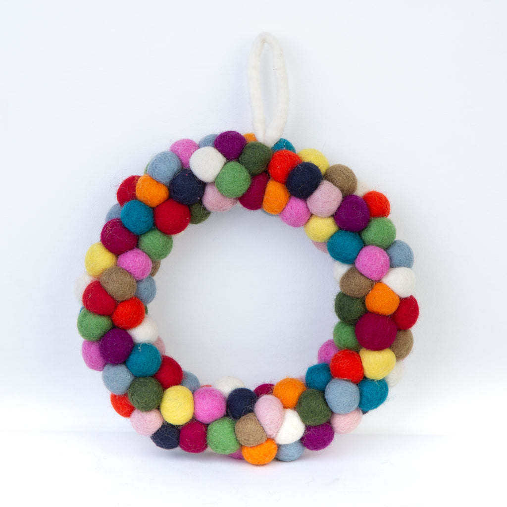 Felt Ball Wreath: Elevate Your Decor with Whimsical Charm