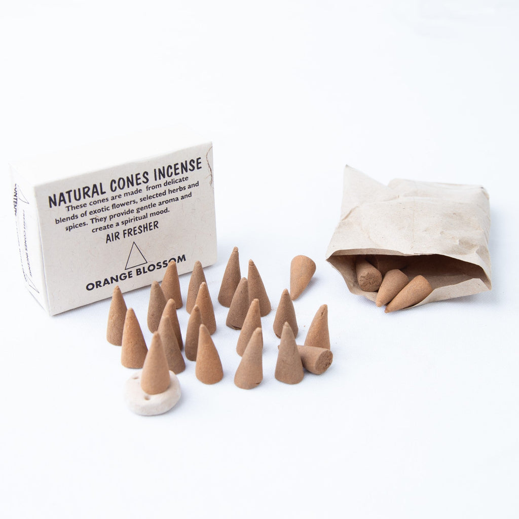 Orange blossom Cone Incense Blends of Exotic flowers for Spiritual Mood & Aromatherapy Fresher
