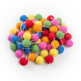 Handcrafted Wool Felt Ball Garlands Vibrant Rainbow Colors 2 to 6 Meters in Length Perfect for Christmas Tree Decoration