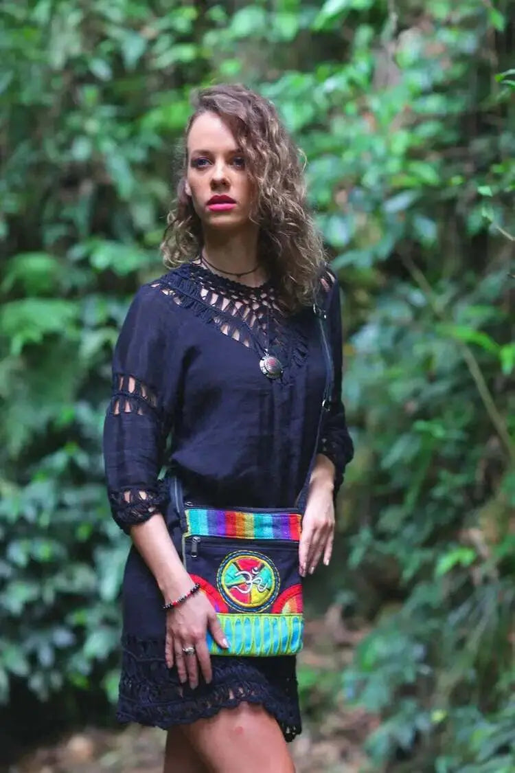 Light Ohm Knitted Multicolor Shoulder Bag Best Himalaya