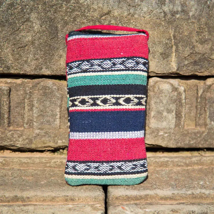 Multicolor Striped Shoulder Mobile Pouch Best Himalaya