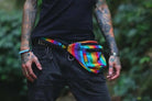 Multicolor Stripped Hemp Utility Fanny Pack Best Himalaya