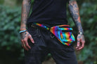 Multicolor Stripped Hemp Utility Fanny Pack Best Himalaya