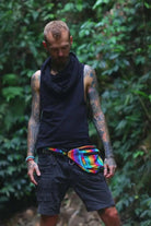 Multicolor Stripped Hemp Utility Fanny Pack Best Himalaya