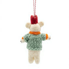 Felt Wool Christmas Mouse Ornament with Scarf Star Hat Small Animal Decor – view 4