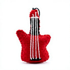 Felt Wool Red Guitar Christmas Ornament Wall Hanging Indoor Decoration – view 2