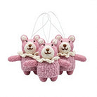 Felt Wool Pink Teddy Bear Christmas Decorations Wall Hanging – handmade by Best Himalaya