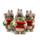 Felt Wool Squirrel Christmas Decoration with Green Scarf and Red Book – handmade by Best Himalaya