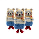 Felt Wool Bear Christmas Ornament Cartoon Animal Decor – handmade by Best Himalaya