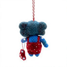 Felt Wool Elephant Christmas Ornament Red Blue Cartoon Animal Wall Hanging Small Indoor Decor – view 4