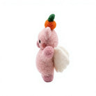 Felt Wool Pink Pig Angel Ornament with Pumpkin Top Handmade Felt Christmas Decor – view 3