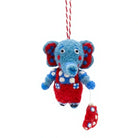 Felt Wool Elephant Christmas Ornament Red Blue Cartoon Animal Wall Hanging Small Indoor Decor – view 2