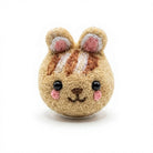 Felt Wool Jute Bunny Face Ornament with Embroidered Details Cartoon Animal Shape Small Wall Hanging Christmas Decoration – view 2