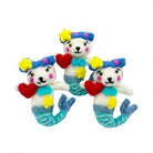 Felt Wool Mermaid Bear Ornament with Heart Decor – handmade by Best Himalaya