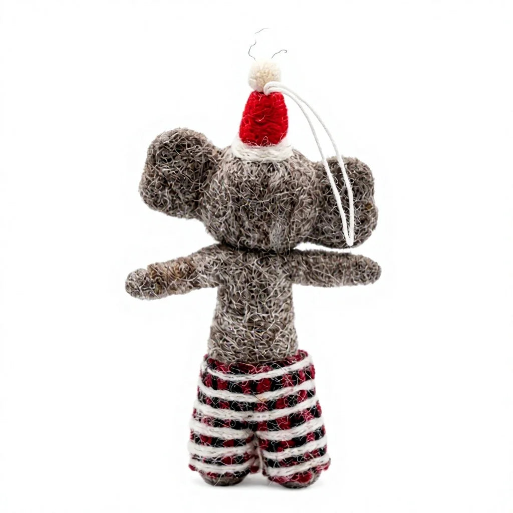 Felt Wool Elephant Christmas Decoration Handmade Cartoon Animal Figurine – view 4