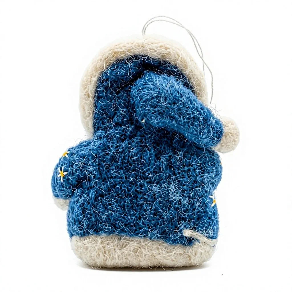 Felt Wool Grandmother Dolls with Flower Basket Traditional Christmas Decoration – view 4