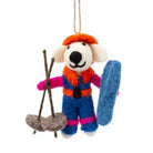 Felt Wool Skiing Bear Christmas Ornament Small Animal Shape Indoor Decor – view 2