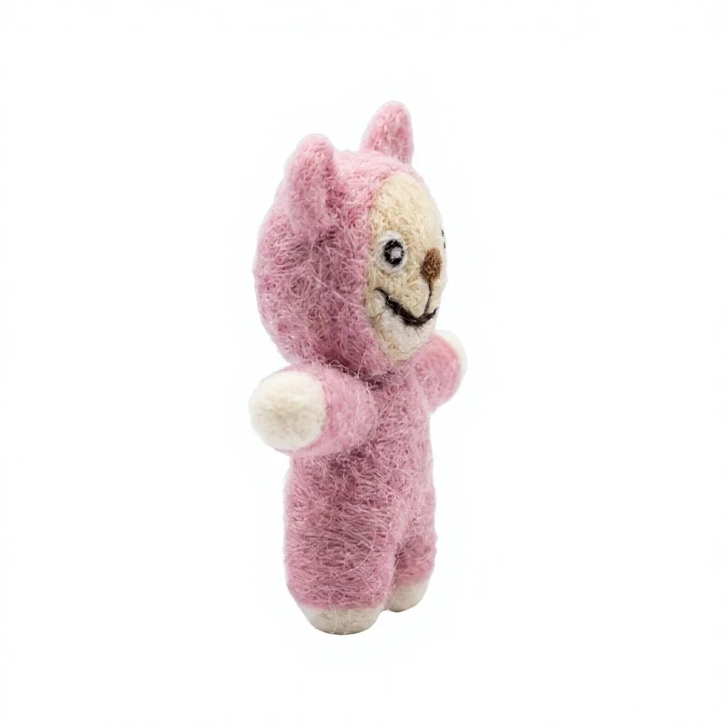 Felt Wool Pink Felt Bear Doll Ornament Small Cartoon Christmas Decor – view 3