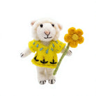 Felt Wool Sheep Ornament Yellow Dress Flower Decor – view 2