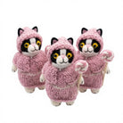 Felt Wool Cat Doll in Pink Hooded Sweater with Lollipop Cartoon Animal Decoration – handmade by Best Himalaya